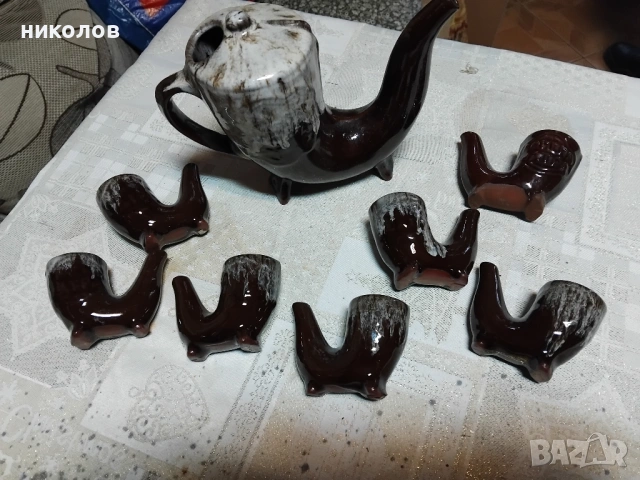 СЕРВИЗ ЗА ГРЕЯНА РАКИЯ, снимка 10 - Антикварни и старинни предмети - 53249237