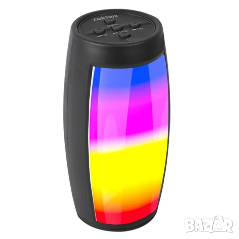Преносима LED тонколона ZQS1202, Bluetooth, Micro SD, USB, FM радио, LED светлина, снимка 3 - Тонколони - 50803593