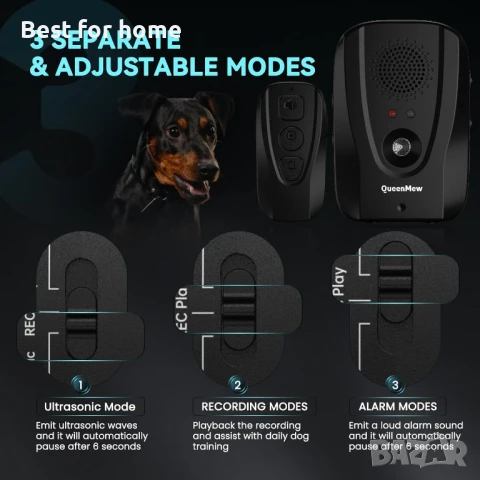 Устройство против лай Bubbacare с дистанционно, 2 в 1, снимка 5 - За кучета - 50962108