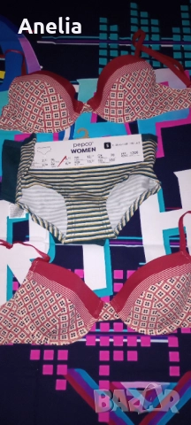 2 бр. Дамск Бикини + 2 бр. Дамски Сутиени  С размер 75 Б, снимка 4 - Бельо - 52557921