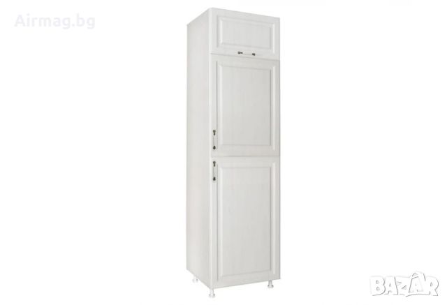 Шкаф за вграден хладилник Rustic 2V бял