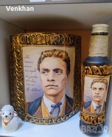 Kомплект малка керемида и шише декоративни., снимка 2 - Декорация за дома - 53003079