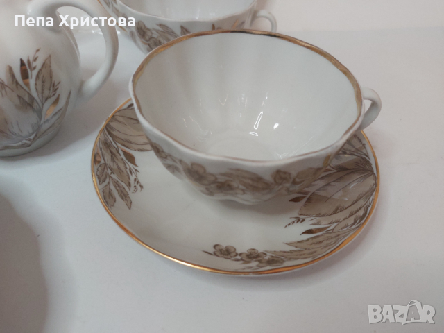 Сервиз за чай от руски порцелан, снимка 10 - Сервизи - 45031133