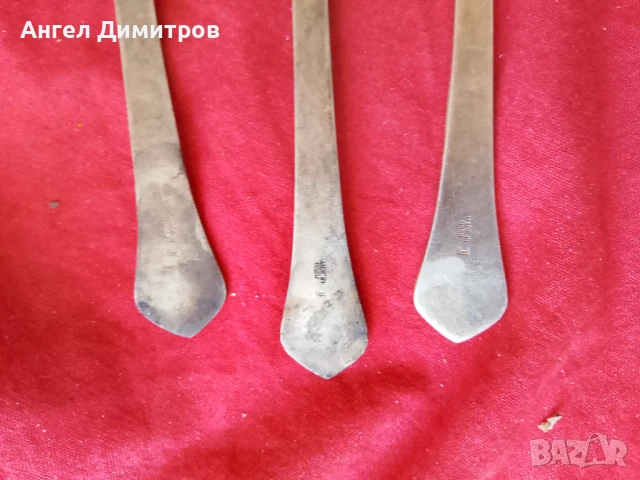 СССР 6 лъжици посребрени с кутия , снимка 6 - Антикварни и старинни предмети - 50537515