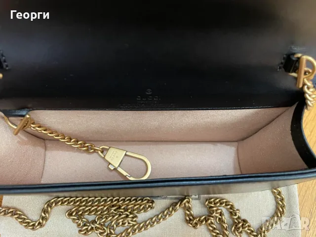 Gucci коженa мини Beloved чанта Гучи Златно Gold GG лого Made in Italy, снимка 11 - Чанти - 38410508