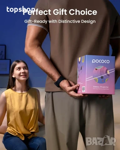 НОВ, ТЕСТВАН галактикически проектор POCOCO, сменяеми дискове, домашен планетариум с мека светлина, снимка 7 - Плейъри, домашно кино, прожектори - 50552358