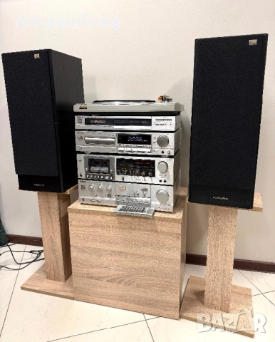🔊Ретро аудио система - сет TECHNICS - усилвател, сд плеър, дек, тунер, грамофон и тонколони🔈, снимка 2 - Аудиосистеми - 53641444
