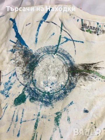 Мъжка тениска Monarchy Embroidered White S Small, снимка 4 - Тениски - 50872773