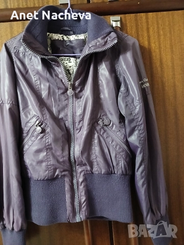 Дамски Якета - лилаво и  шарено бежово, снимка 2 - Якета - 52674109