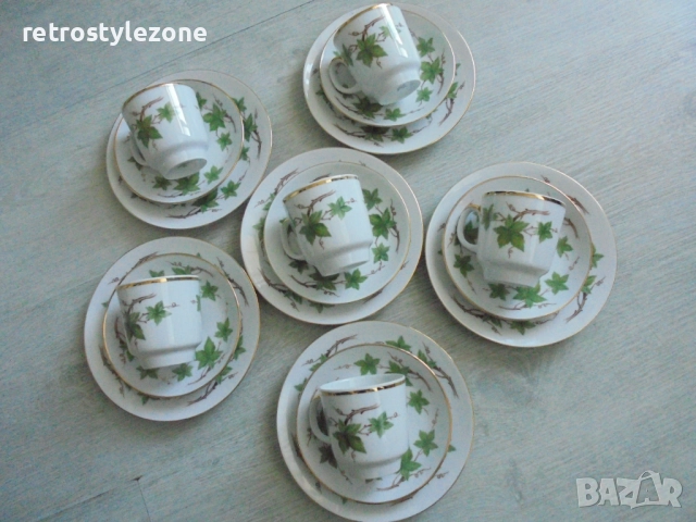 № 8340  Германски порцеланов сервиз SCHERZER Bavaria – винтидж комплект за кафе / чай  , снимка 7 - Други ценни предмети - 52256901