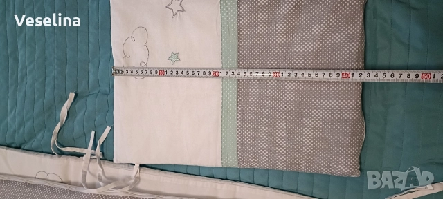 Обиколник за бебешко креватче и олекотена завивка (размер 120х70 см), снимка 5 - Спално бельо и завивки - 52969337