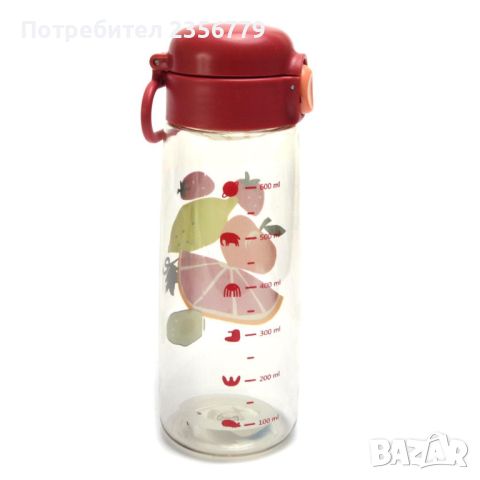 Бутилка за вода с бутон на капачката различни цветове, снимка 1 - Буркани, бутилки и капачки - 46227050