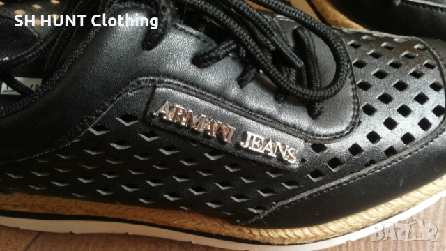 ARMANI JEANS Real Leather Размер EUR 38 / UK 5 дамски еспадрили 114-13-S, снимка 11 - Дамски ежедневни обувки - 52654084