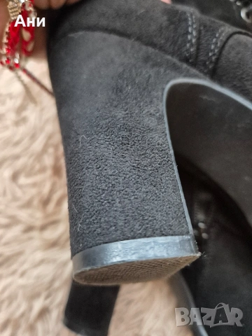 Дамски боти велур 37 номер, снимка 4 - Дамски боти - 53677731