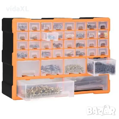 vidaXL Шкаф органайзер с 40 чекмеджета, 52x16x37,5 см(SKU:147577), снимка 6 - Шкафове - 48664459