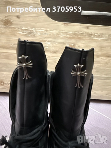 Черни дамски боти - 37-ми номер, снимка 2 - Дамски ботуши - 52786765