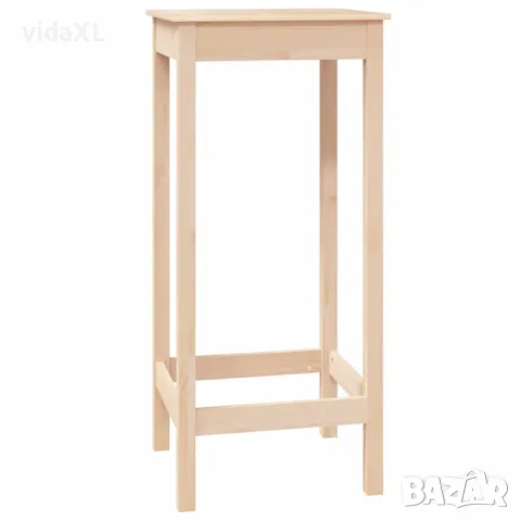 vidaXL Бар маса, 50x50x110 см, борово дърво масив(SKU:833263), снимка 1 - Маси - 48763977