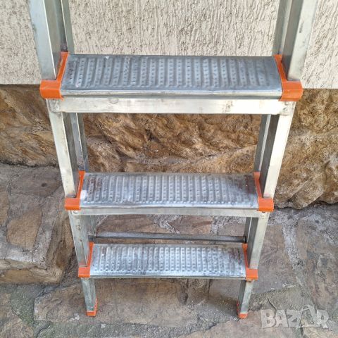 Сгъваема алуминиева стълба, GI 200, 4 нива, 3 стъпала и 1 платформа, снимка 11 - Други стоки за дома - 46408061
