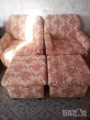 Предполагам 2 фотьойли и 2табуретки., снимка 2 - Дивани и мека мебел - 52665181