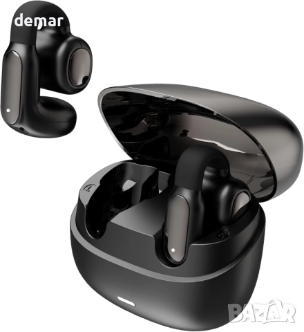 Hmusic TWS слушалки с отворени уши, 5.4 грама щипки за закачане, ENC шумопотискане