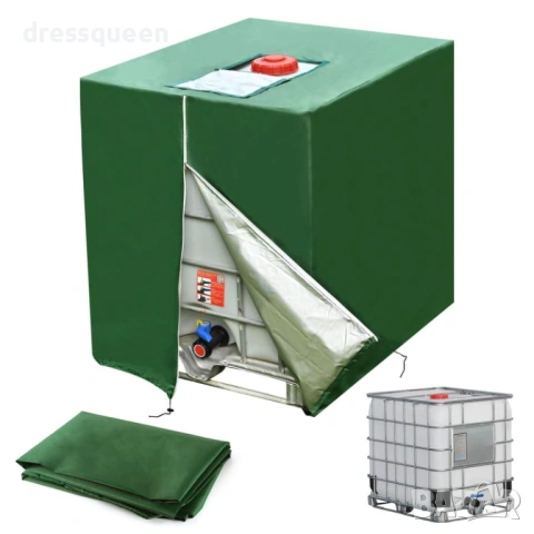 4462 Водоустойчив UV калъф за 1000-литров IBC контейнер – Висококачествен 210D Oxford