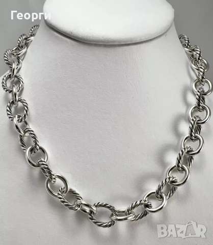 David Yurman оригинално сребърно дамско колие , снимка 2 - Колиета, медальони, синджири - 51398543