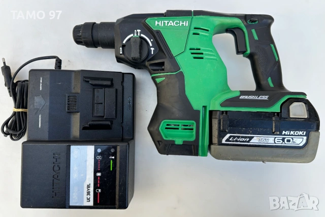 Hitachi DH 36DBL - Мощен безчетков перфоратор 36V 6.0Ah 3.3J