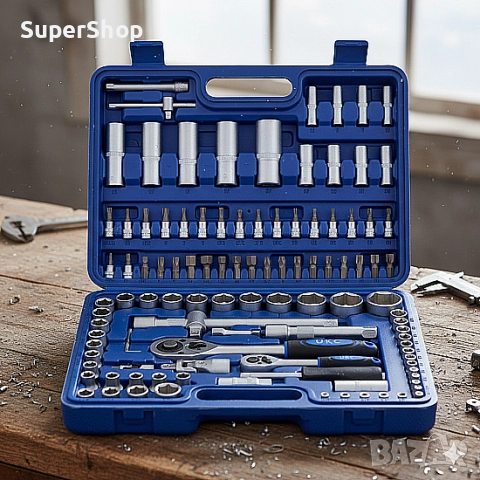 Професионален комплект гедоре 108 части UKC инструменти в куфар, снимка 3 - Куфари с инструменти - 52398398