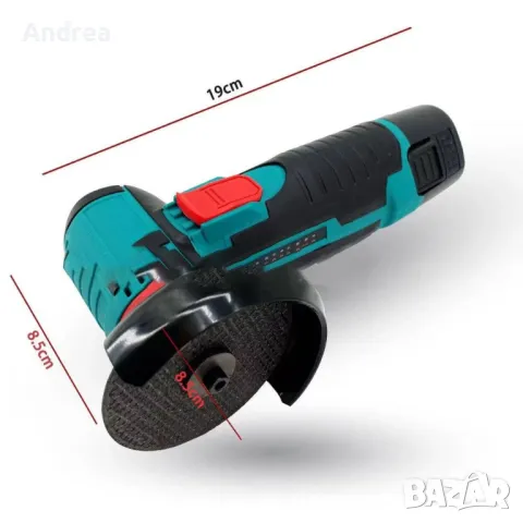Безжичен Мини електрически ъглошлайф с акумулаторна 12V батерията, снимка 2 - Други инструменти - 48850572