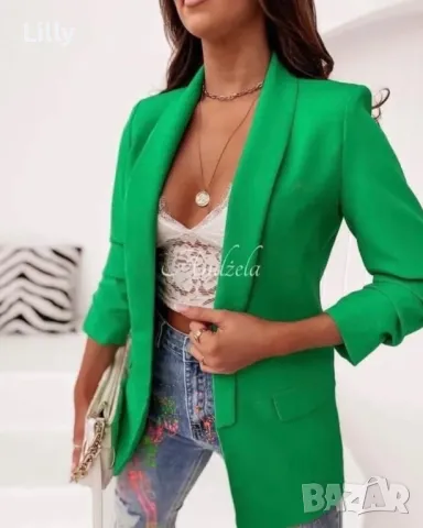 Зелено сако, снимка 2 - Сака - 50020655