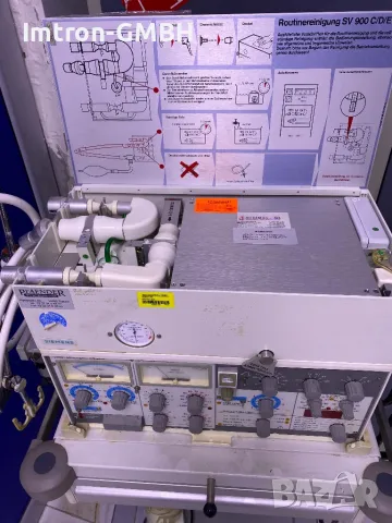Вентилатор Siemens-Elema Servo AB SV 900C на количка, снимка 3 - Медицинска апаратура - 50385336