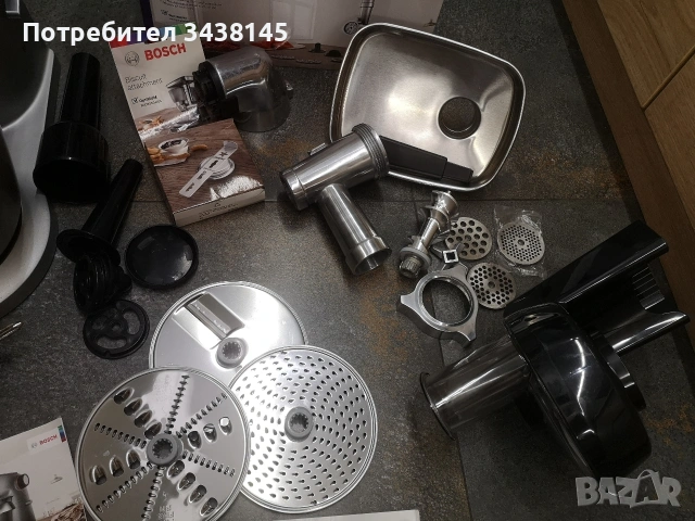 кухненски робот Bosch MUM9D33S11, месомелачка, мултимиксер с 3 диска , снимка 3 - Кухненски роботи - 53745184