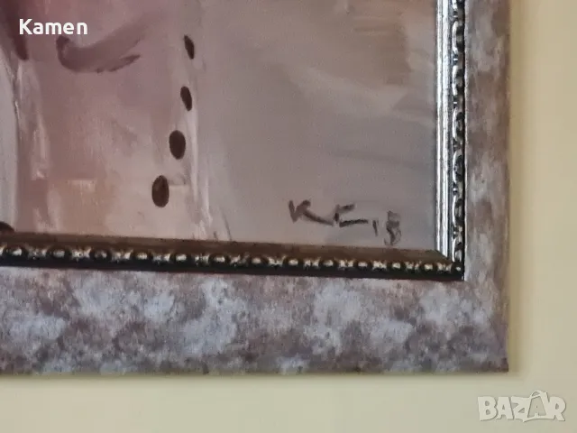 "Жена с шапка "-Професор Кирил Божков , снимка 2 - Антикварни и старинни предмети - 50249528