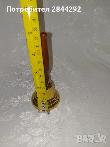 Стара Бронзова Камбана, Звънец  с дървена дръжка, снимка 5 - Декорация за дома - 49784758