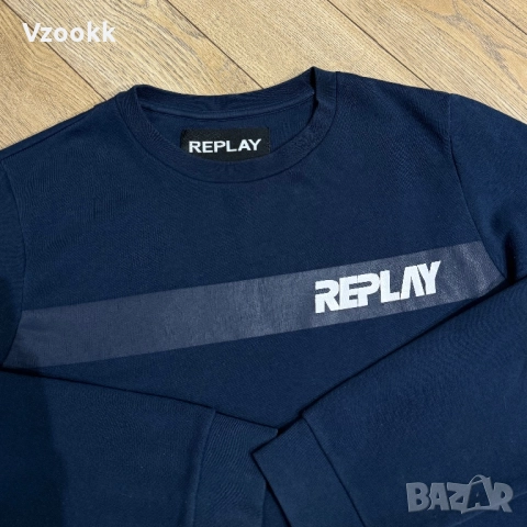 Мъжка блуза Replay Regular Fit | L размер, снимка 3 - Блузи - 52871546