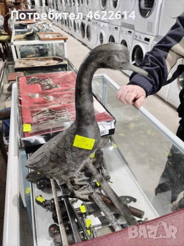 ГОЛЯМА БРОНЗОВА ФИГУРА НА ПАТИЦИ , снимка 4 - Антикварни и старинни предмети - 52987950