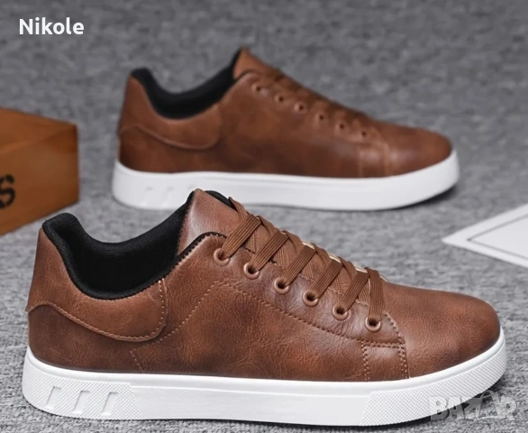 Мъжми спортни обувки в кафяв цвят, снимка 2 - Спортни обувки - 53716493