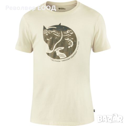 Тениска Fjall Raven - Arctic Fox, в цвят Chalk White