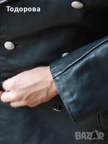 Schwarzer SS-Trenchcoat ww2(кожено военно палато на немски офицер), снимка 15 - Антикварни и старинни предмети - 52181408