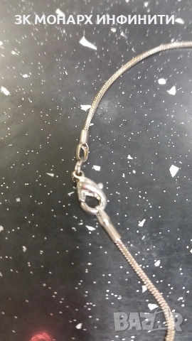 сребърен ланец с висулка , снимка 3 - Колиета, медальони, синджири - 52854501