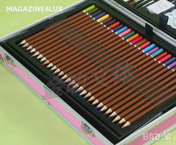 🎨 Творчески комплект за рисуване – 145 части в удобен куфар 🎨, снимка 5 - Рисуване и оцветяване - 51729177