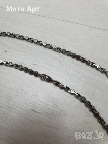 Рокерска Стоманена Верижка Верига Унисекс качествена плетка Верига Ланец, снимка 4 - Колиета, медальони, синджири - 51068117