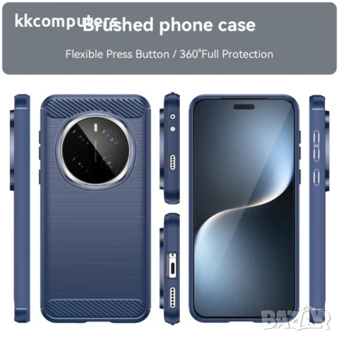 Honor Magic7 Pro 5G Удароустойчив Carbon Fiber Калъф и Протектор, снимка 2 - Калъфи, кейсове - 51366750