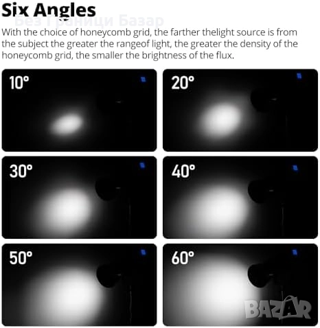Нов Комплект 6 Пчелни Решетки HC-06 с Чанта за Фото Рефлектор за Студио Снимки, снимка 4 - Чанти, стативи, аксесоари - 51761127