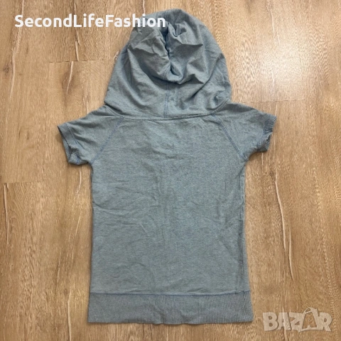 Дамски суичър с качулка къс ръкав Bjorn Borg с цветен цип, размер XS, син., снимка 6 - Суичъри - 53381758