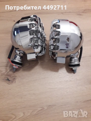 Комплект 2 броя универсални халогенни фарове с решетка Ø16.8см 12V 55W , снимка 3 - Части - 50677090
