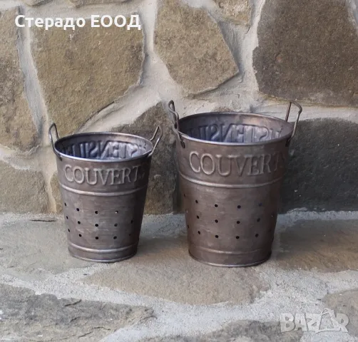 Метален съд за прибори, малък, снимка 2 - Аксесоари за кухня - 49637511