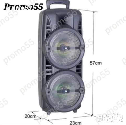 ПРОМО! Голяма Караоке Колона 60см. 16 инча Тонколона с Микрофон и Блутут, снимка 5 - Тонколони - 50507303