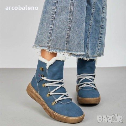 Дамски боти с връзки, 3цвята , снимка 2 - Дамски боти - 52517024