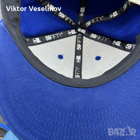 Vintage New Era New York Yankees Fitted Cap 7 1/4 Шапка С Козирка MLB Синя, снимка 5 - Шапки - 54294592
